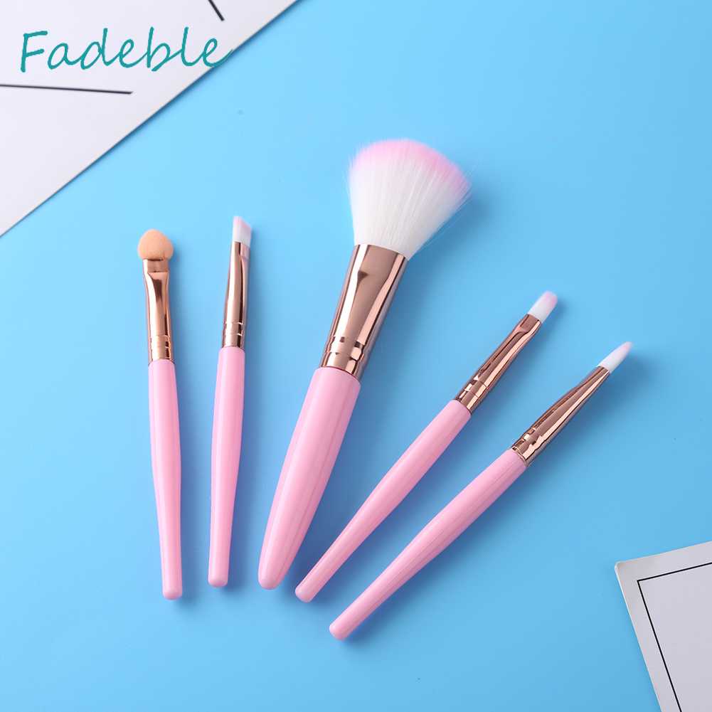 Set 5 Cọ Trang Điểm Sợi Nylon Mềm Mại Tiện Dụng