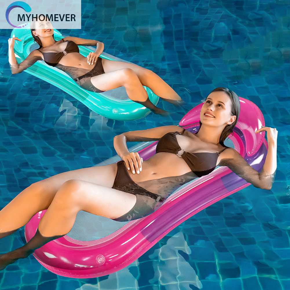 Nệm Bơm Hơi Bằng PVC Bền Chống Mòn Có Thể Gấp Gọn Cho Hồ Bơi Mùa