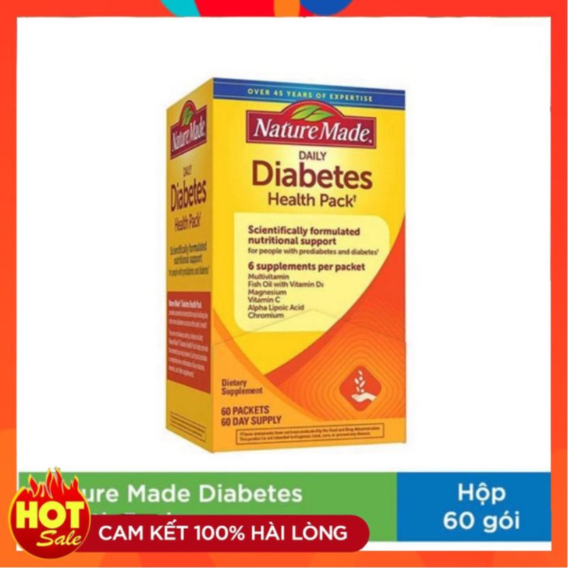 Thực phẩm điều Hoà Tiểu Đường Nature Made Diabetes Health Pack Daily 60 ngày - Small Family