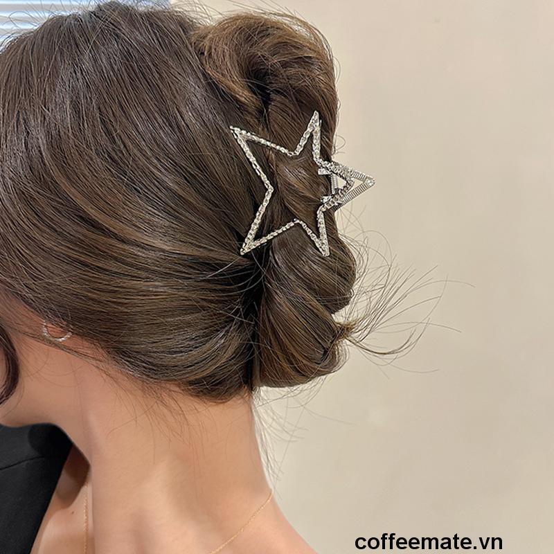 ⭐Y2k Kẹp Tóc Đuôi Ngựa Bằng Kim Loại Hình Ngôi Sao Năm Cánh Ngọt Ngào Cá Tính Cho Nữ