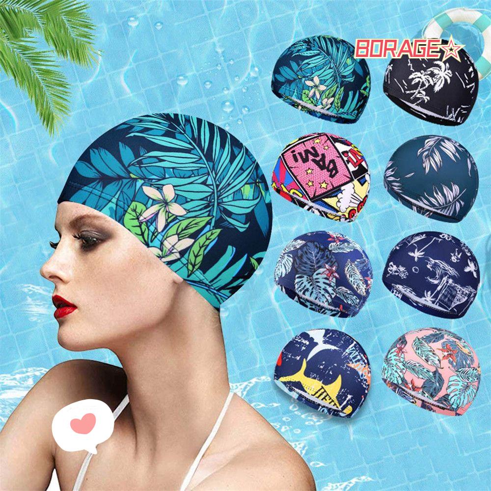 Mũ Bơi In Hoa Thoáng Khí Thời Trang