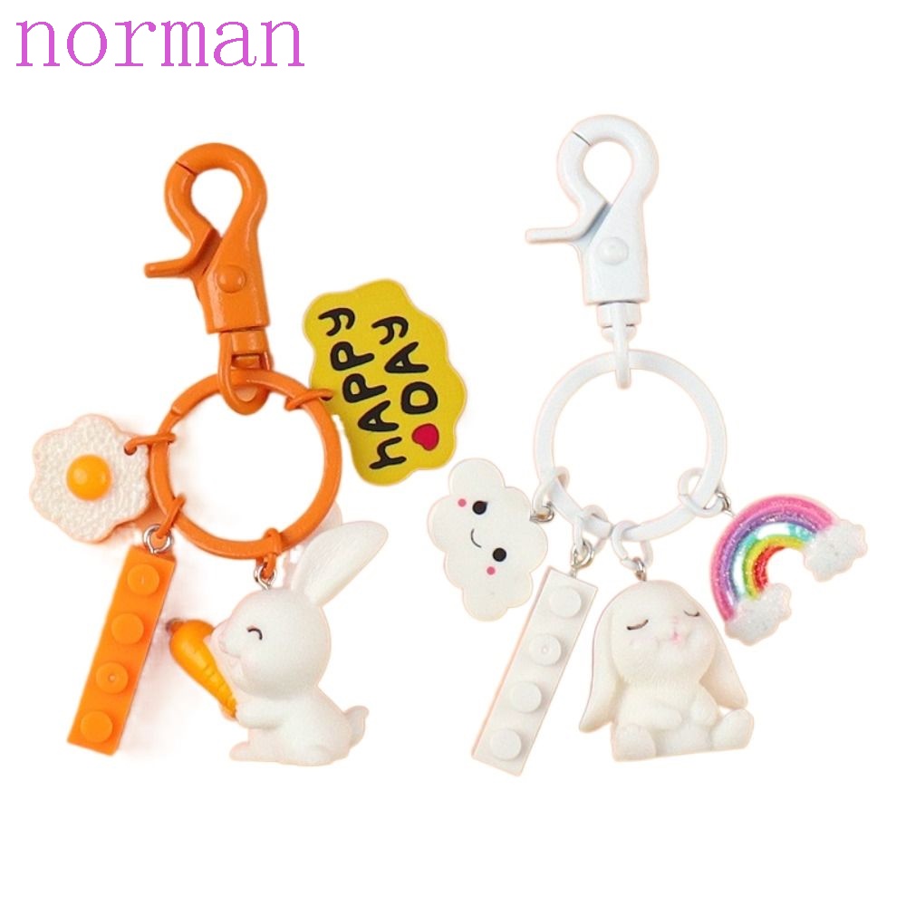 Móc Khóa Hình Thỏ NORMAN Hoạt Hình Sáng Tạo Phong Cách Hàn Quốc Cho Nữ