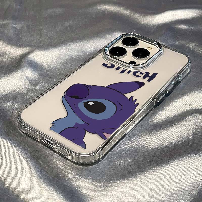 ✅Ốp Điện Thoại Mềm Chống Sốc Hình Stitch Màu Xanh Dương Cho Iphone 713 max plus 14Pro 12118