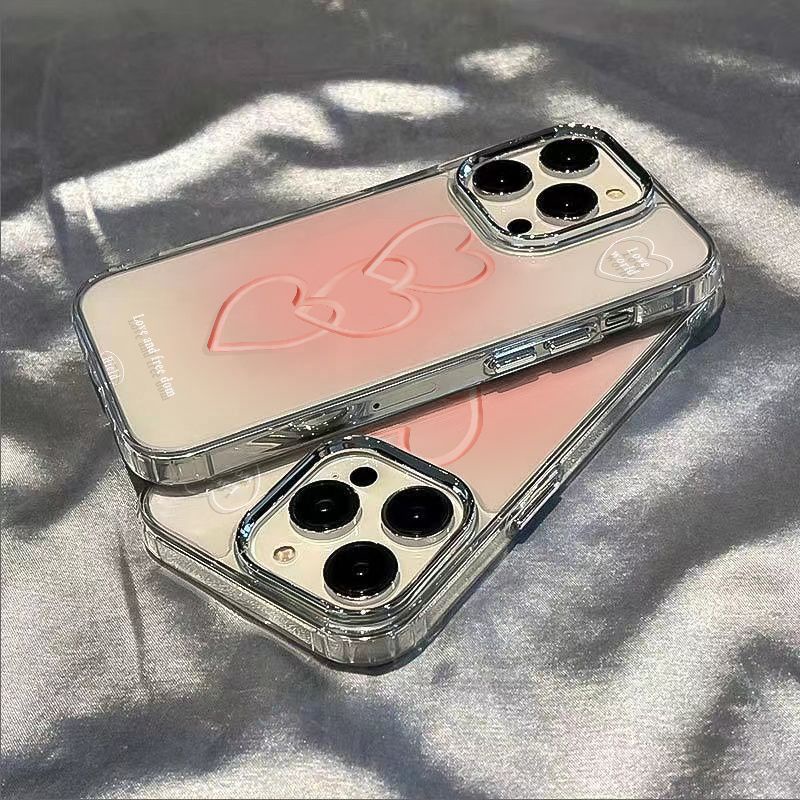 ✅Ốp Điện Thoại Mềm Chống Sốc Họa Tiết Trái Tim Cho Iphone 118I 12714 Pro max 13 IC5P