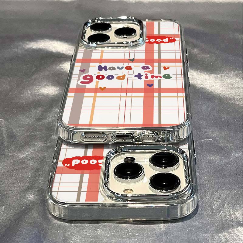 ✅Ốp Điện Thoại Mềm Chống Sốc Họa Tiết Kẻ Sọc Cho Iphone 811 14pro 713 12 / Max Plus