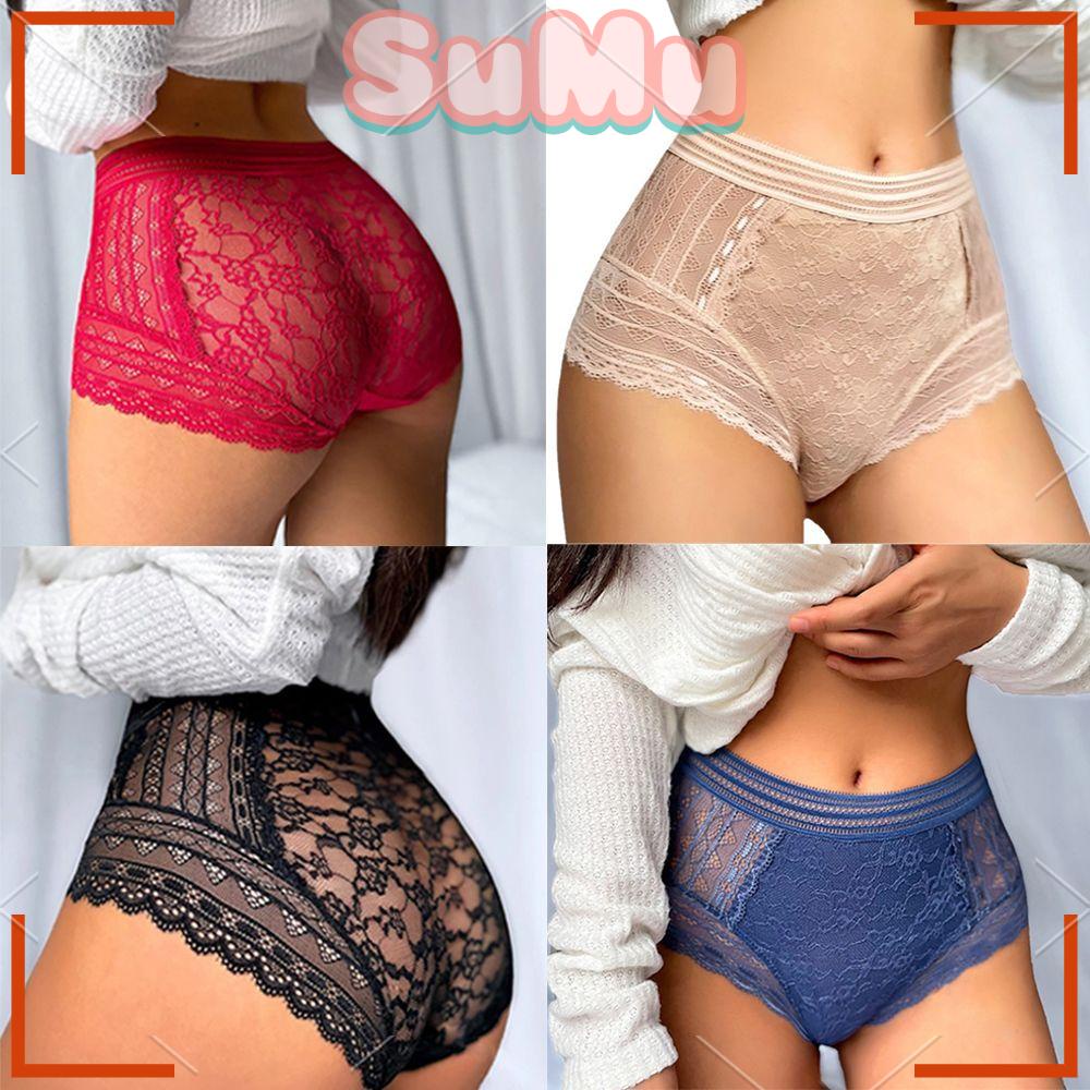 Quần Lót Nữ Lưng Cao Họa Tiết Hoa Gợi Cảm