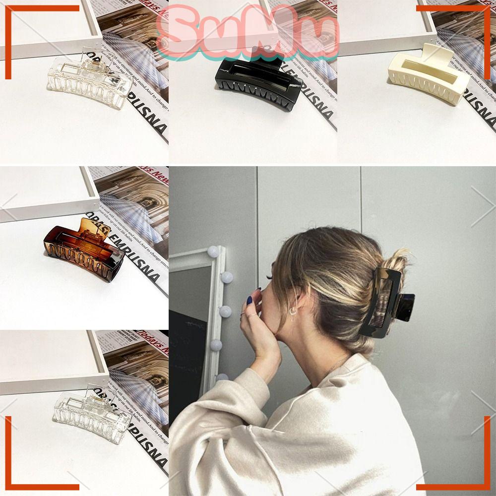 Set 5 Kẹp Tóc Càng Cua Bằng Nhựa Nhiều Màu Sắc Cho Nữ Mã 2023