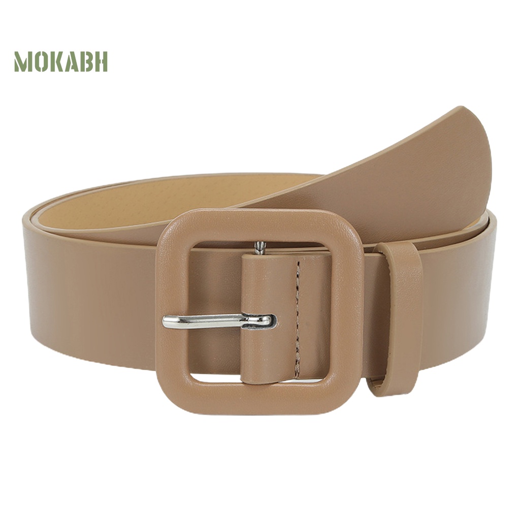 Thắt Lưng Bằng Da Giả Dày Dặn Màu Trơn Chống Vỡ Có Thể Điều Chỉnh Cho Nữ