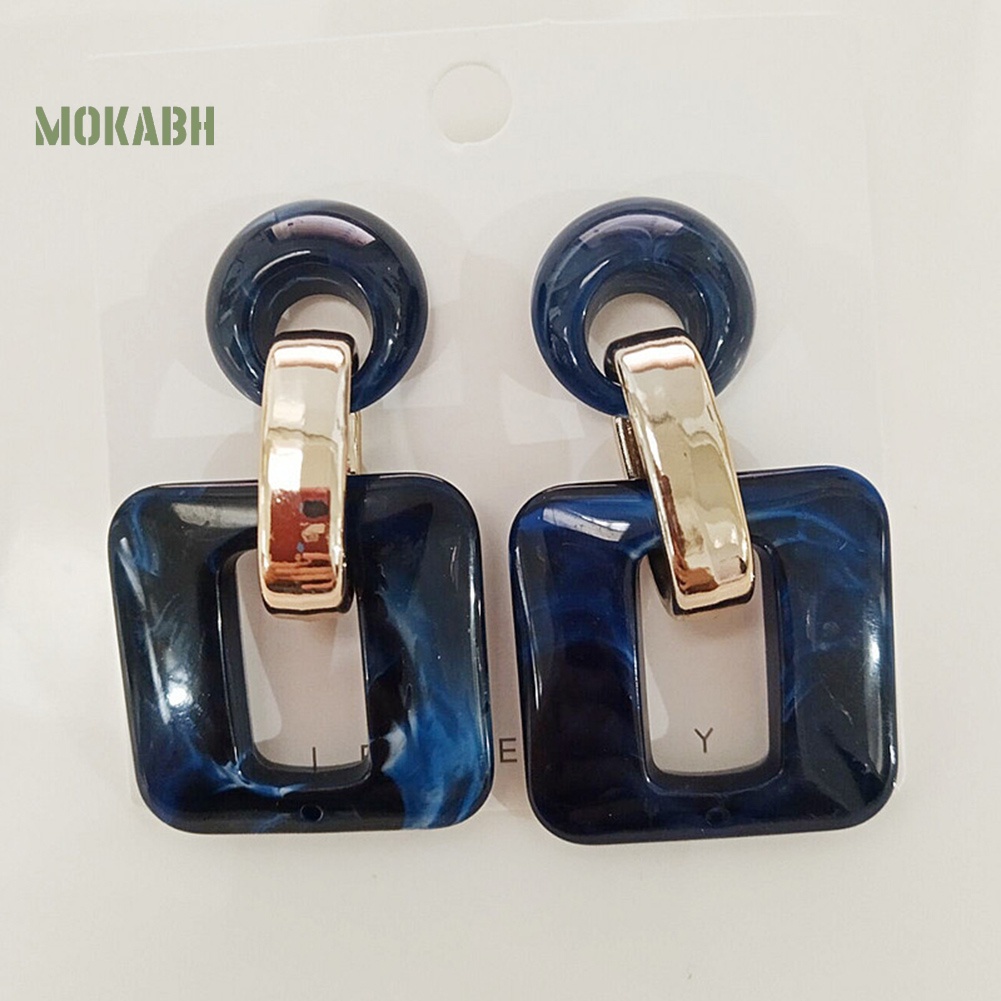 Bông Tai Hình Tròn / Vuông Phong Cách Boho Thời Trang Cho Nữ