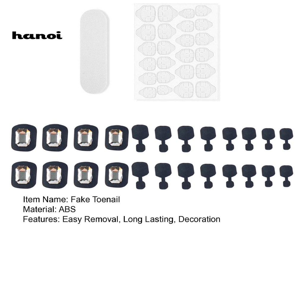 1 Bộ Móng Chân Giả Độ Bóng Cao Lấp Lánh Toàn Diện Dùng Trang Trí Cho Salon