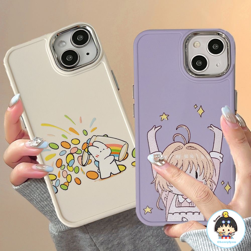 Ốp Điện Thoại TPU Mềm Chống Sốc In Hình Thỏ Hoạt Hình Dễ Thương Cho IPhone 11 14 13 12 Pro Max