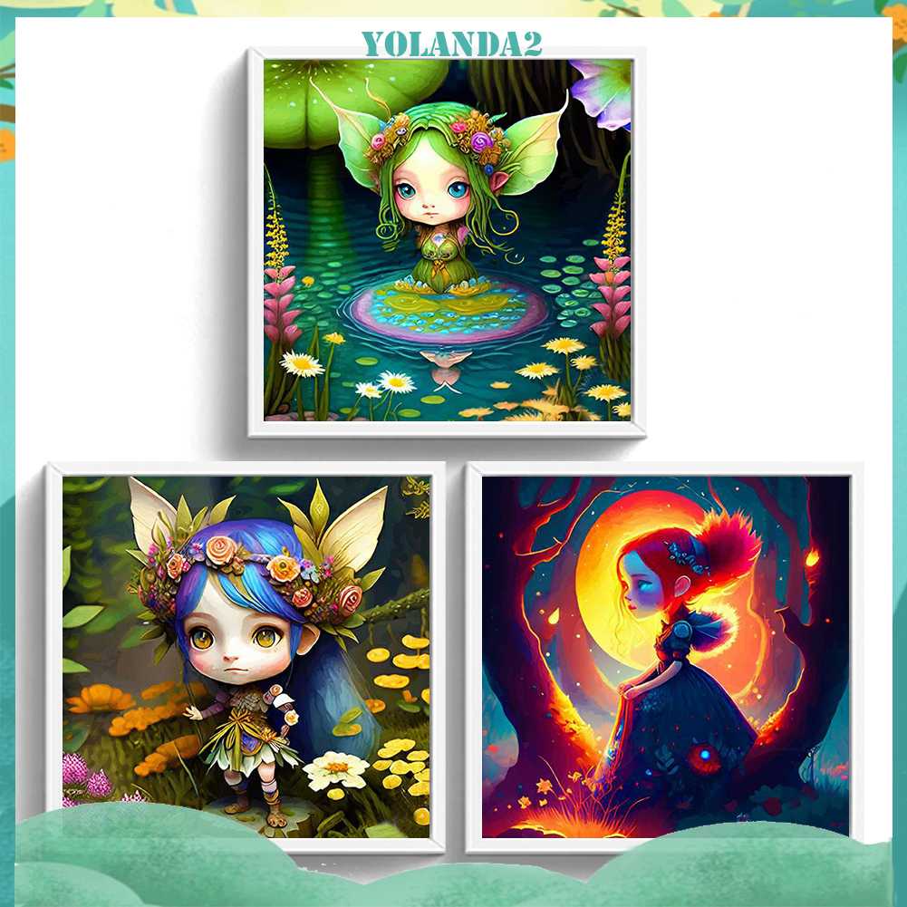 Tranh Đính Đá Kim Cương Toàn Bộ 5D DIY Hình Vẽ Cô Gái Trang Trí Nhà Cửa