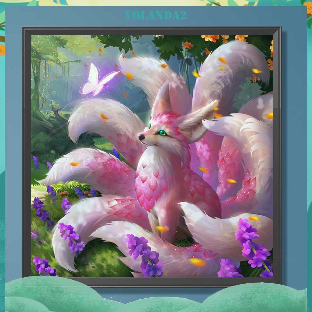 Bộ Tranh Đính Đá 5D Họa Tiết Chú Cáo Độc Đáo DIY Dùng Trang Trí Nhà Cửa