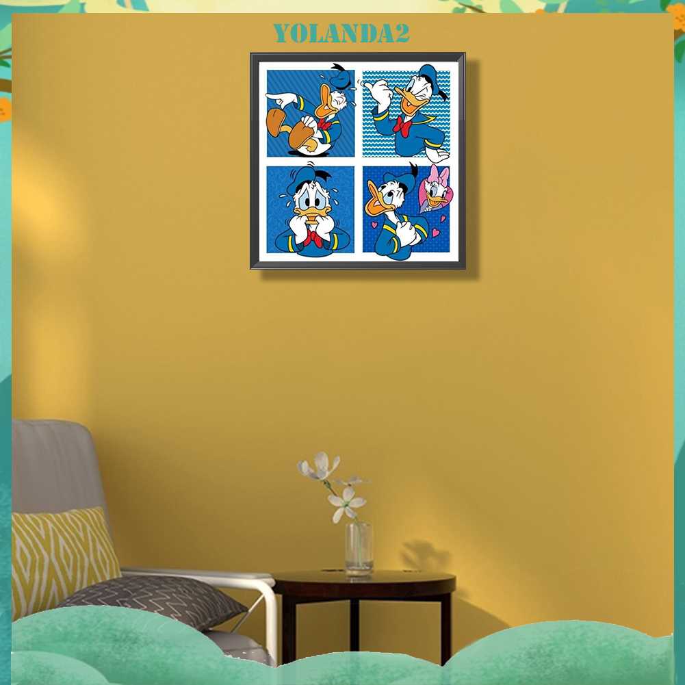 Tranh Đính Đá Kim Cương Toàn Bộ 5D DIY Hình Vẽ Vịt Donald