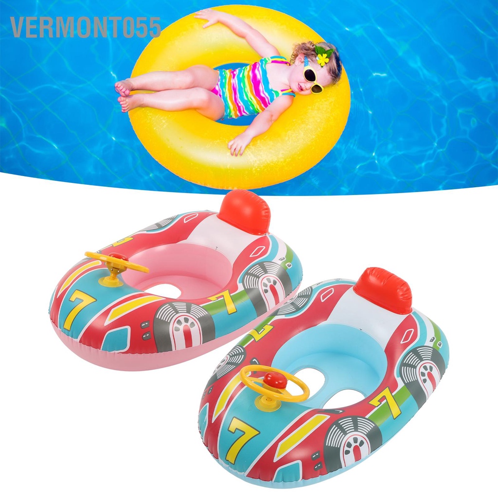 Vermont055 Du Thuyền Bể Bơi Phao Bơm Hơi Bọc Vô Lăng Nhựa PVC Chống Rò Rỉ Chân Lỗ Tập Đi Cho Mùa Hè