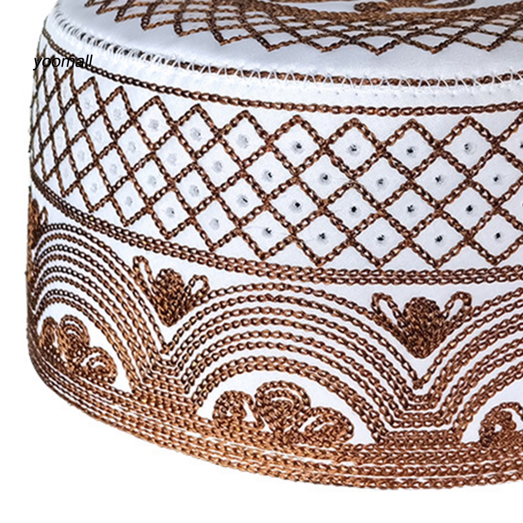 Mũ Lưỡi Trai Phẳng Thêu Họa Tiết Thổ Nhĩ Kỳ Cổ Điển Thoáng Khí Trang Trí Cho Nam