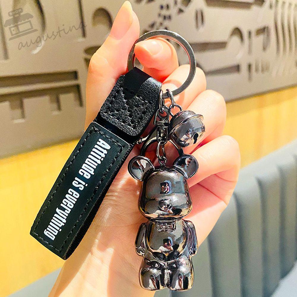 Móc Khóa Gấu AUGUSTINA Kèm Dây Da Trang Trí Túi Xách / Xe Hơi