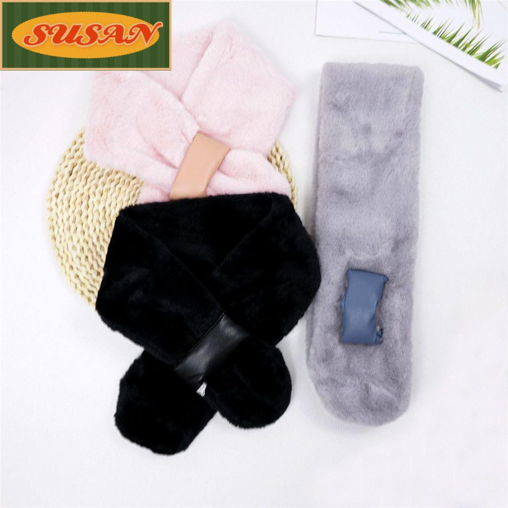 Susans Khăn Choàng Lông Thỏ Giả Nhiều Kiểu Dáng Phong Cách Nhật Bản Giữ Ấm