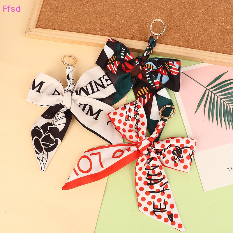 {Ffsd} Mới Móc Khóa Khăn Quàng Cổ Lụa Mềm Thắt Nơ Phụ Kiện Quyến Rũ * Bán Chạy