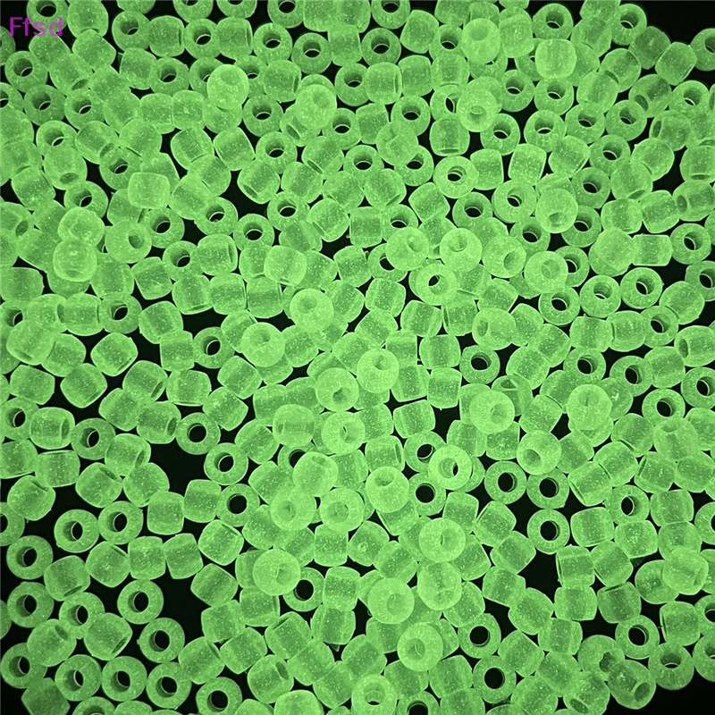 {Ffsd} Set 100 Hạt Xỏ Lỗ Làm Trang Sức Phát Sáng Trong Bóng Tối DIY Nhiều Màu Sắc