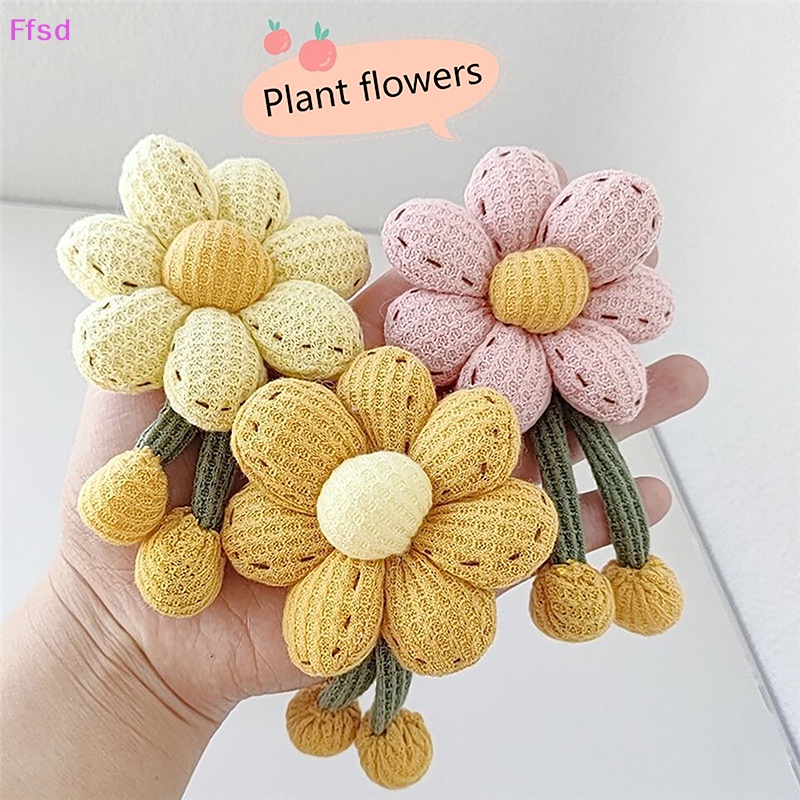 {Ffsd} Trâm Cài Áo Vải Dệt Kim Hình Hoa Hướng Dương Dễ Thương Phụ Kiện Quần Áo Túi Xách *