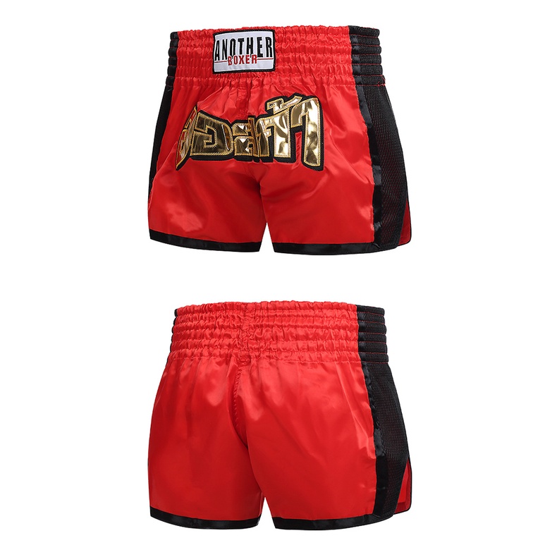 Quần Ngắn Tập Boxing / Muay Thái Phối Lưới Thêu Họa Tiết Phong Cách Mới Cho Nam / Nữ