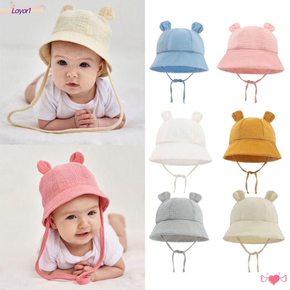 Layor1 Mũ Tai Thỏ Hoạt Hình Chống Nắng Ngoài Trời Dành Cho Trẻ Em