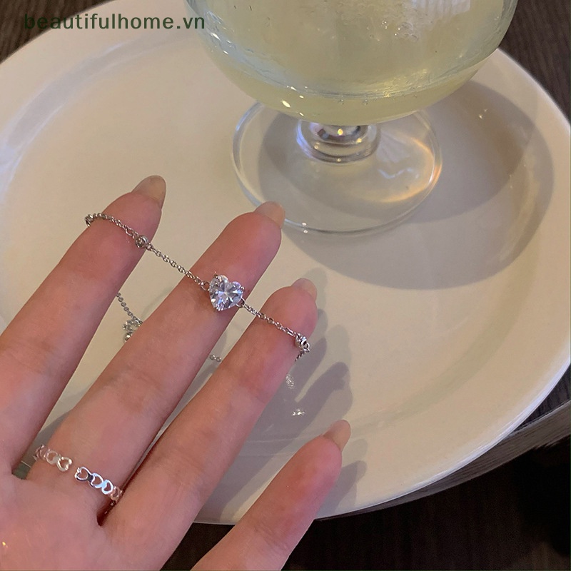 Vòng cổ Mặt Trái Tim Đính Đá Zircon Thời Trang Cho Nữ