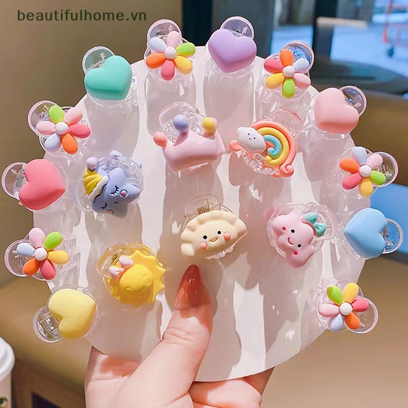 Set 10 Kẹp Tóc Càng Cua Bằng Nhựa Resin Trong Suốt Đơn Giản Thời Trang Cho Nữ