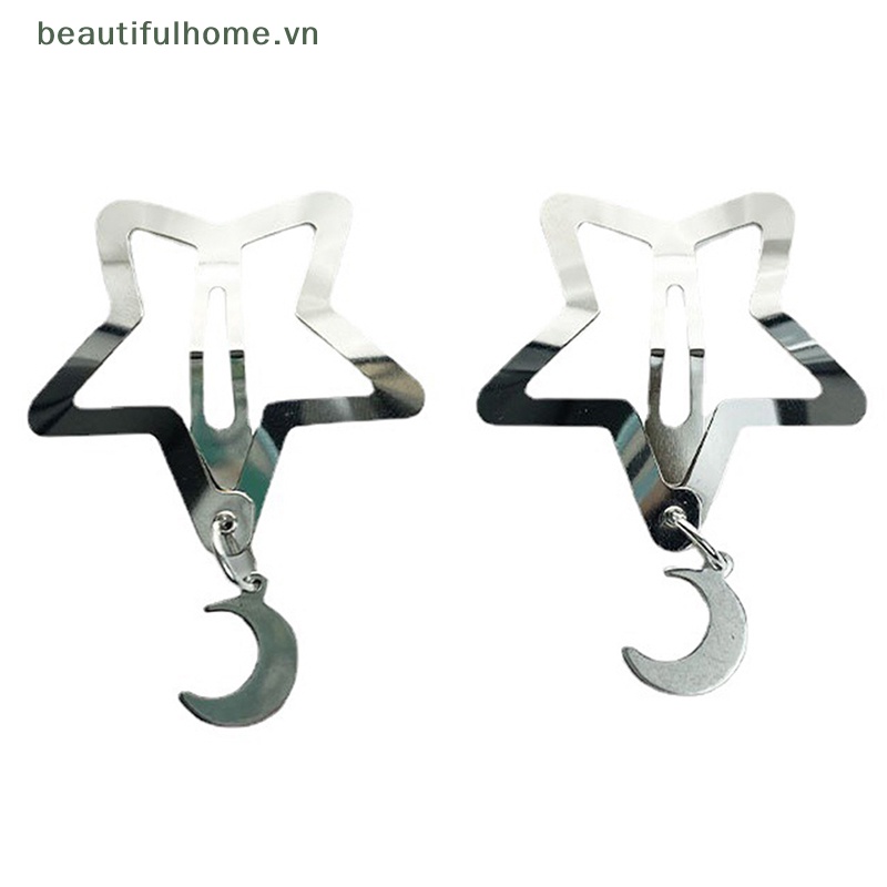 Kẹp Tóc Hình Ngôi Sao Năm Cánh Phong Cách Harajuku Vintage Dễ Thương Cho Nữ Y2k