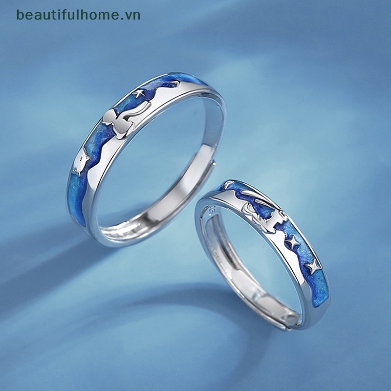 [beautifulhome] Nhẫn Mở Bằng Hợp Kim Hình Hoàng Tử Và Chú Cáo Nhỏ Thời Trang Có Thể Điều Chỉnh Làm Quà Tặng Cho Cặp Đôi