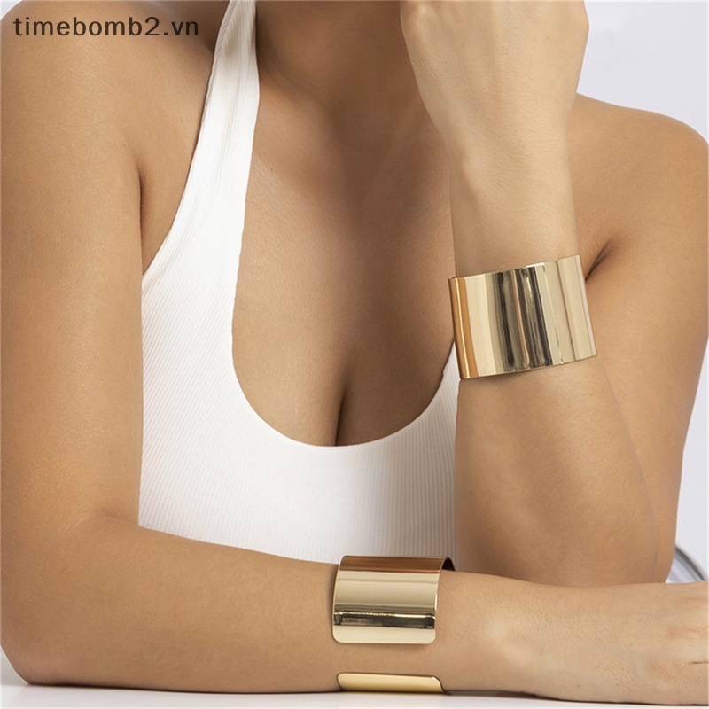 {Timebomb} Vòng Tay Kim Loại Mịn Màng Và Sáng Bóng Thời Trang Cá Tính Dành Cho Tiệc Tùng.