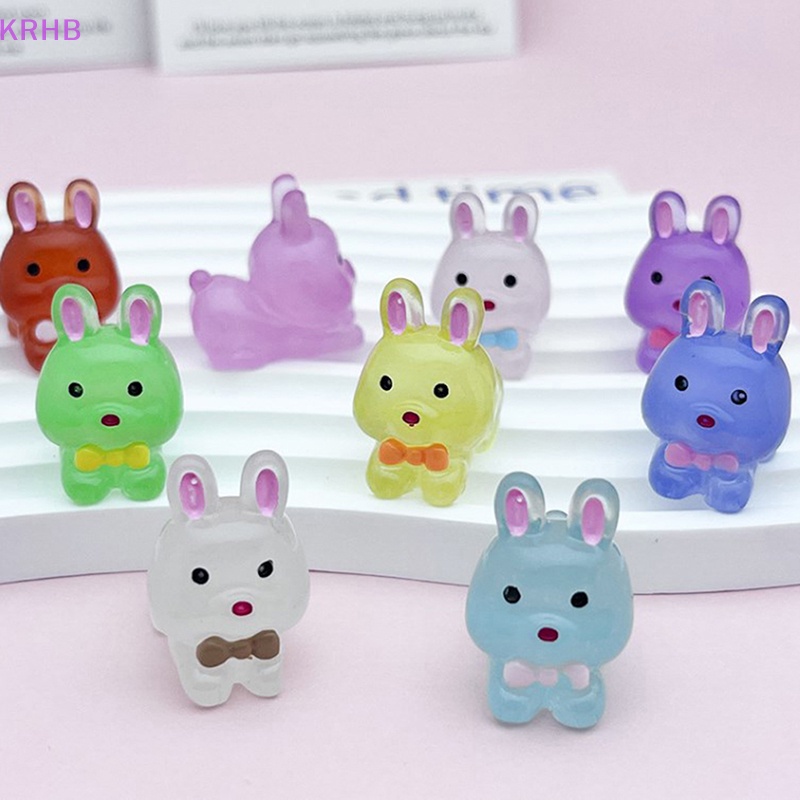 Mô Hình Thỏ Dạ Quang Mini Trang Trí Tiểu Cảnh Mới