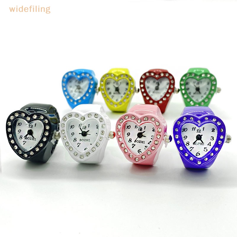 1 Nhẫn Đồng Hồ Co Giãn Mặt Trái Tim Phong Cách Punk Dành Cho Nam Và Nữ