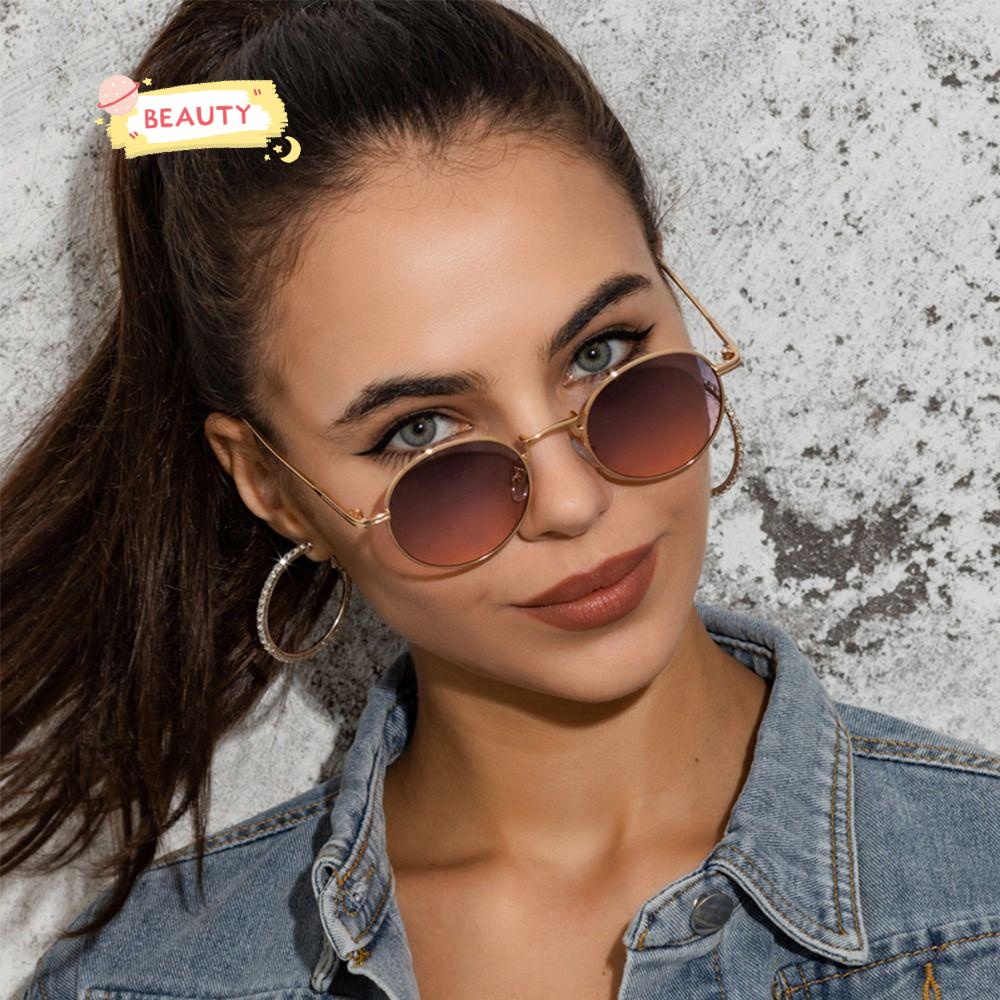 Kính Mát Tròn Chống Tia UV400 Phong Cách Cổ Điển Cho Nữ