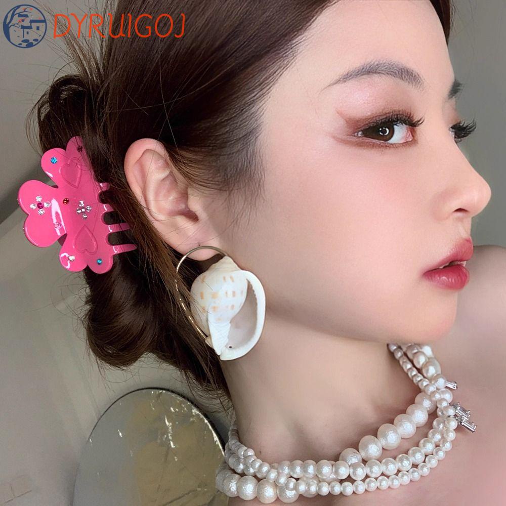 Kẹp Tóc Móng Vuốt Hình Học Tình Yêu DYRUIDOJ Acetate|Áo Kiểu Hàn Quốc Thiết Kế Trẻ Trung Cá Tính|Kẹp Tóc Thiết Kế Xinh Xắn Thời Trang Cho Nữ