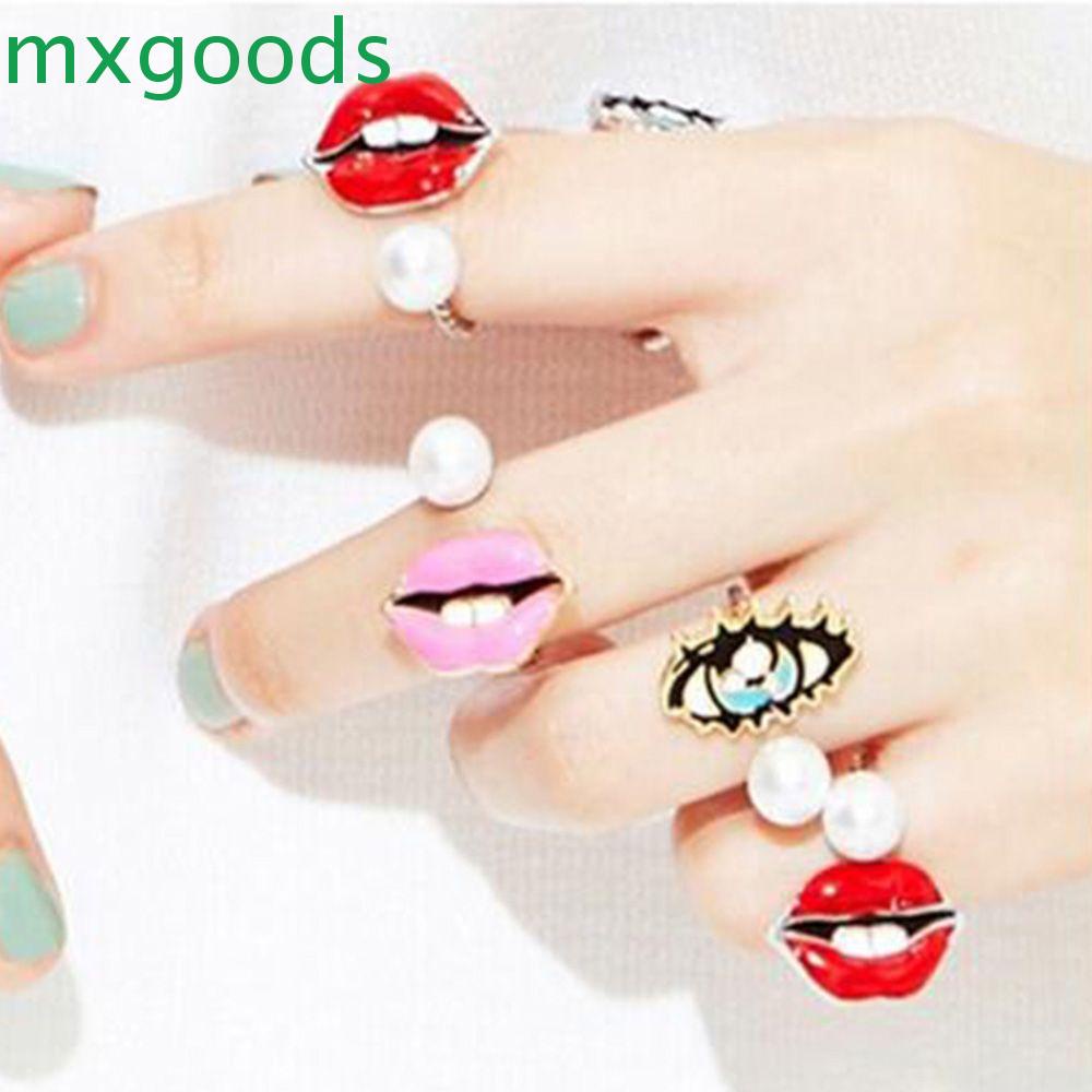 Mxgoods Nhẫn Đeo Khớp Ngón Tay Hình Chiếc Răng Thanh Lịch Sáng Tạo Có Thể Điều Chỉnh Cho Nữ Dự