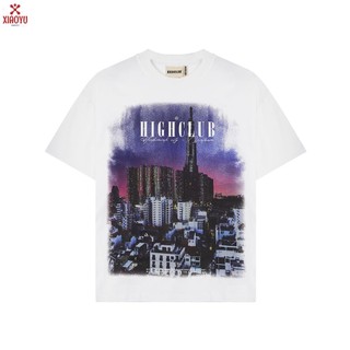 Áo thun saigon tay lỡ unisex nam/nữ trắng cổ tròn - highclub brand chính hãng