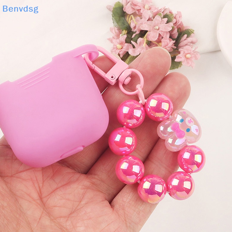 Benvdsg > Móc Chìa Khóa Xỏ Hạt Màu Trơn Hình Thỏ Gấu Hoạt Hình Dễ Thương Trang Trí Túi Xách