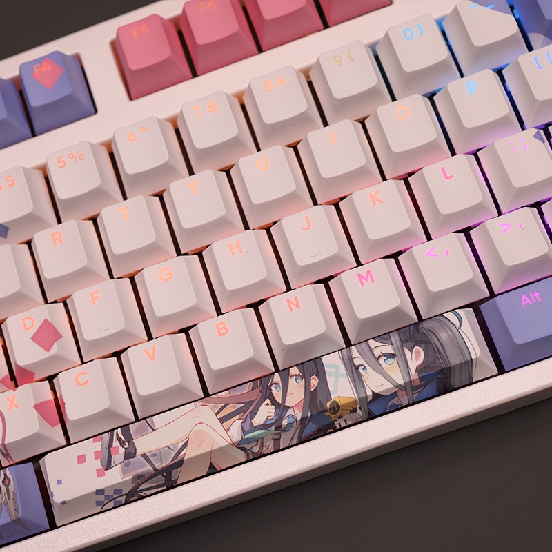 Tenndou Arisu Keycaps Cherry Profile Anime Blue Archive Chủ Đề PBT Dye Sub Bàn Phím Cơ Keycap