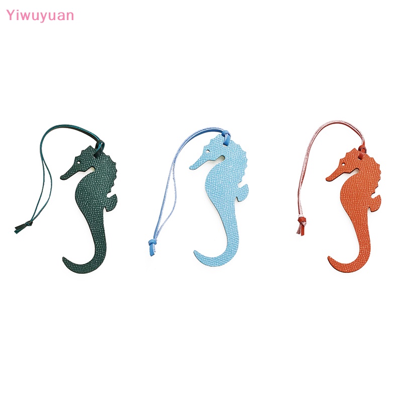 < Yiwuyuan > Móc Khóa Màu Trơn Hình Cá Ngựa Cho Túi Xách Mới