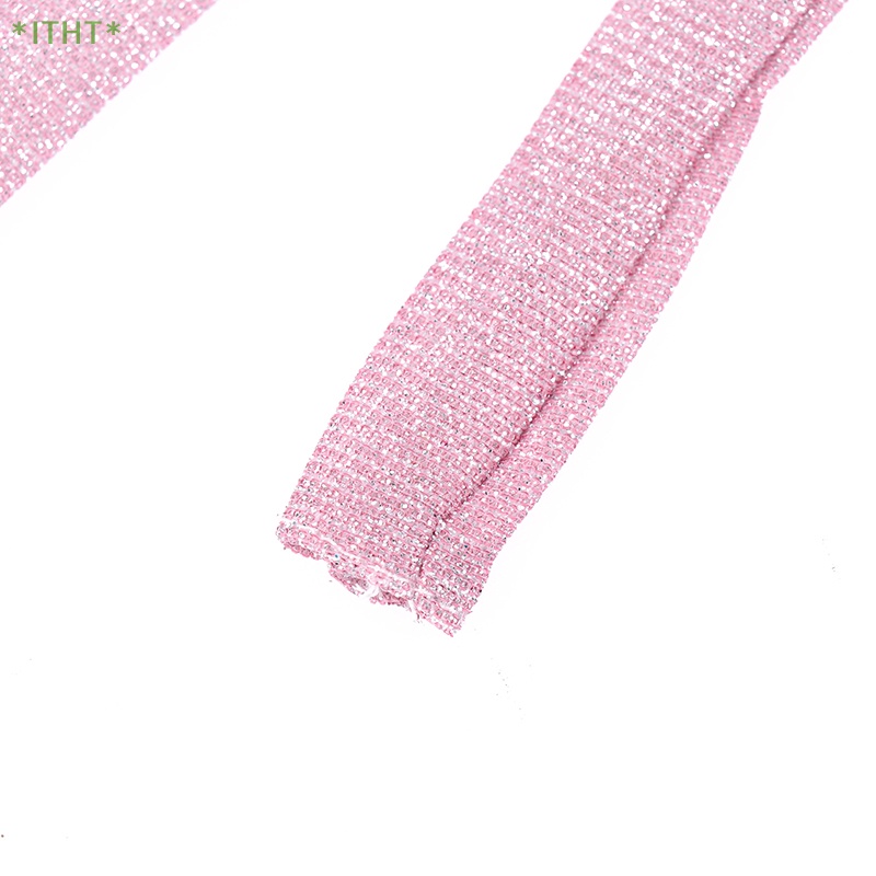 Bộ Áo Thun Tay Dài + Quần Dài Màu Hồng Lấp Lánh Dành Cho Búp Bê Mới