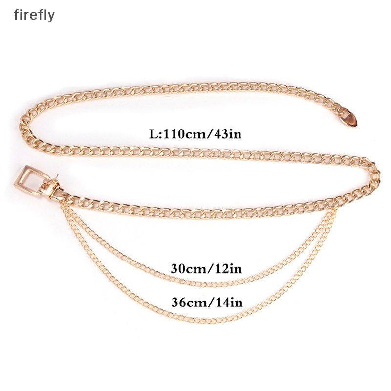 Thắt Lưng Dây Xích Kim Loại Nhiều Lớp Dáng Dài Thời Trang Cho Nữ