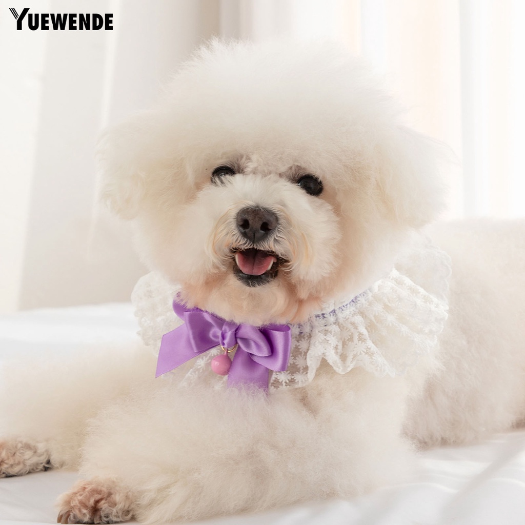 Vòng Cổ Thoáng Khí Đính Nơ Xinh Xắn Cho Thú Cưng