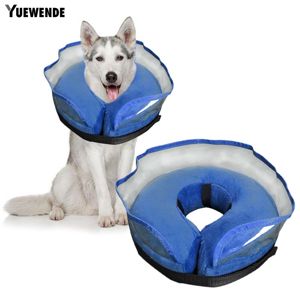 Yq.e Vòng Cổ Bơm Hơi Mềm Mại Co Giãn Thoáng Khí Thoải Mái Có Thể Điều Chỉnh Cho Cún Cưng Sau