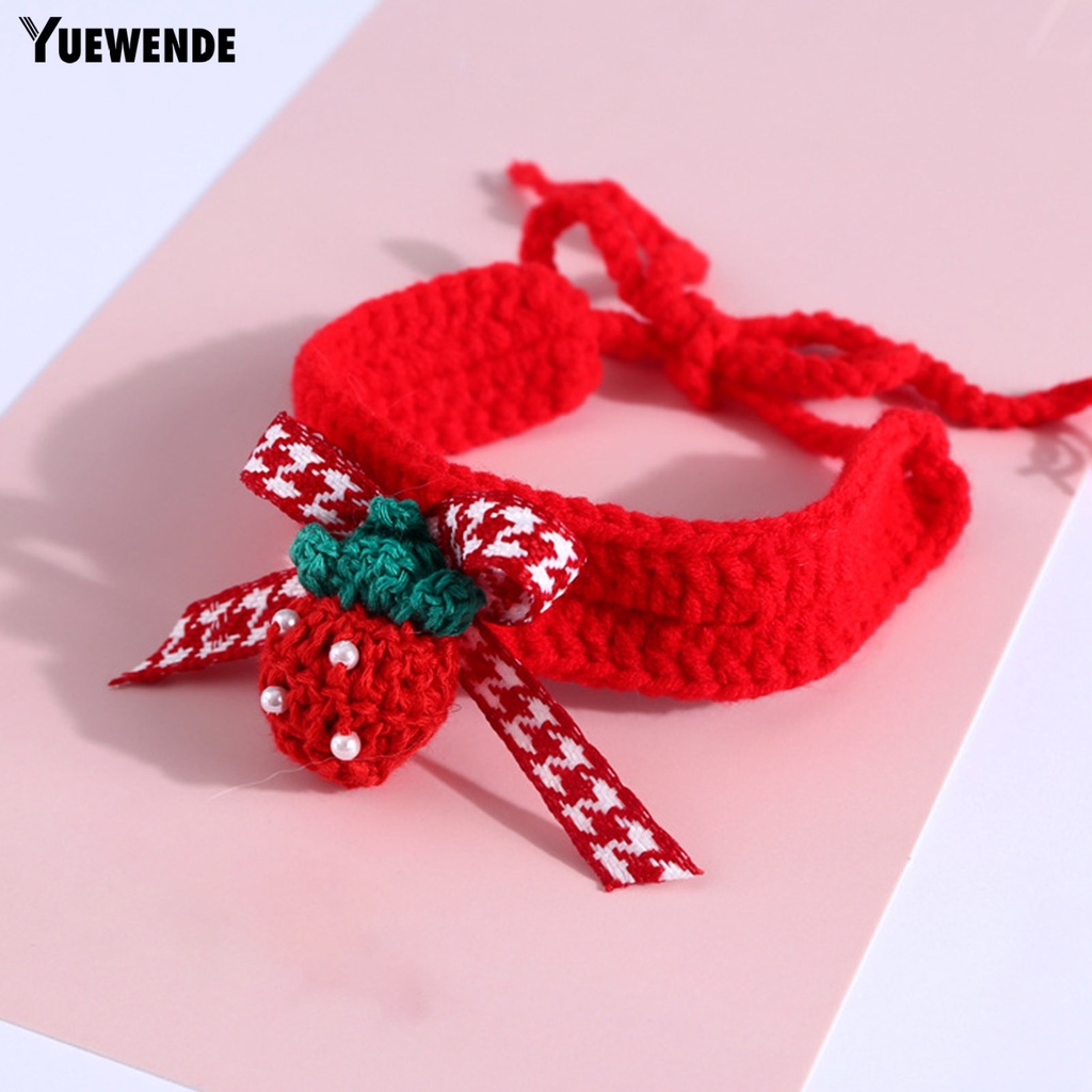 Khăn Choàng Cổ Họa Tiết Dâu Tây Thời Trang Đáng Yêu Dành Cho Thú Cưng