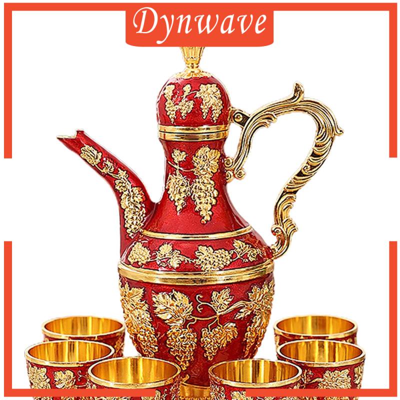 Bộ Ấm Trà Bằng Kính Kim Loại Phong Cách Vintage Châu Âu