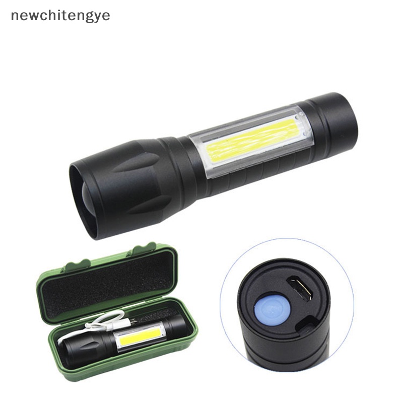 Đèn Pin Mini Bằng Nhôm Có Thể Sạc Lại Bằng Cổng Usb Dùng Trong Trường Hợp Khẩn Cấp