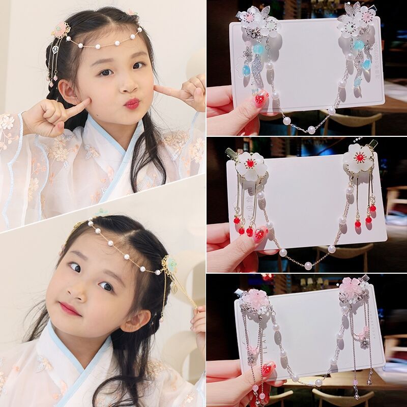 Phụ Kiện Dây Xích Đeo Trán Phụ Kiện Tóc Phong Cách Hanfu Cổ Tích Cho Trẻ Em Step Shaking An