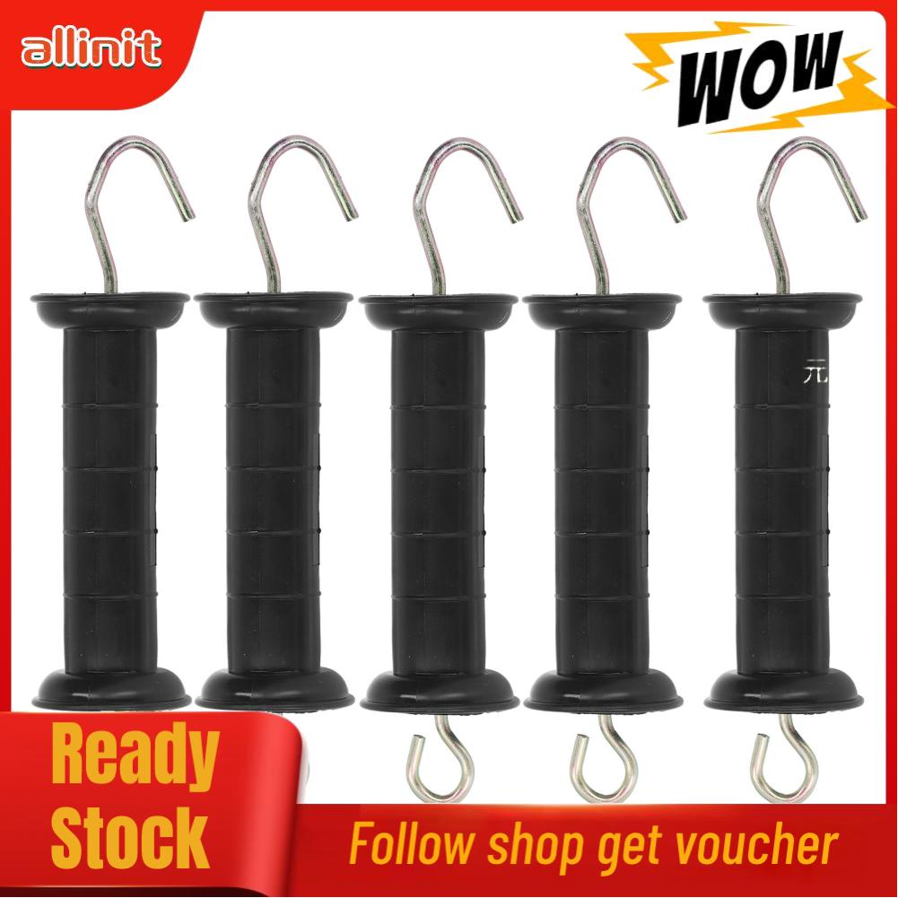 Allinit 5Pcs Electric Fence Handle Insulated Gate Grip Bar With Metal Hook For Farm N YA